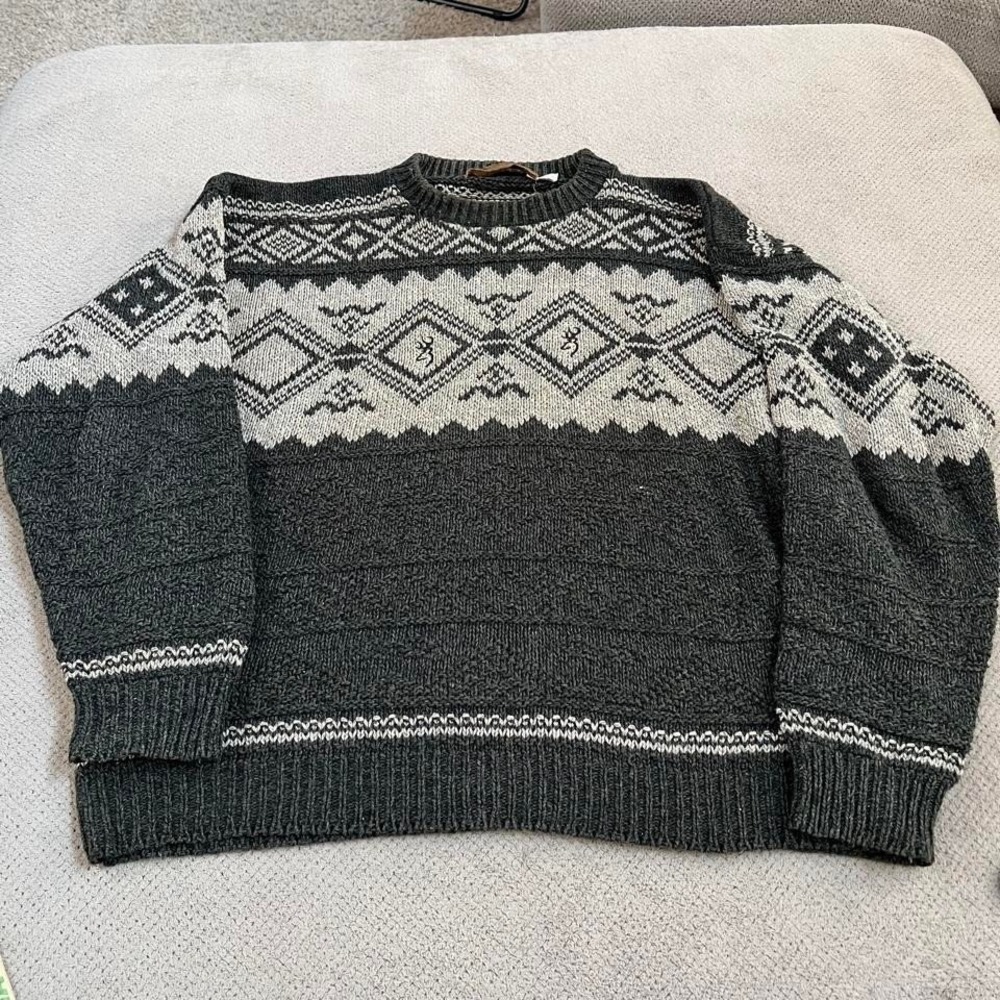 Vintage 1990s browning‎ winter knit sweater Size XL